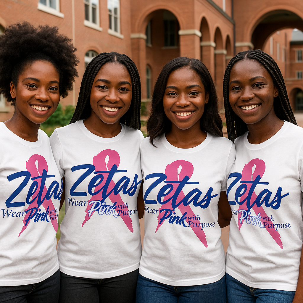 Zetas Wear Pink with Purpose – Breast Cancer Awareness Tee