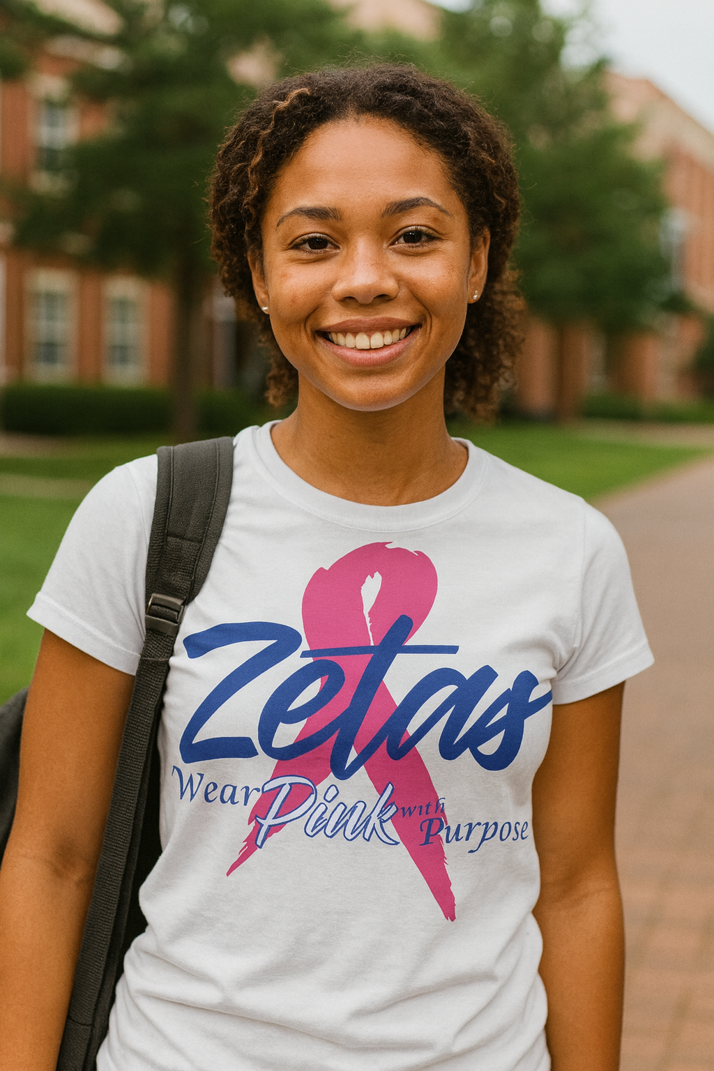 Zetas Wear Pink with Purpose – Breast Cancer Awareness Tee
