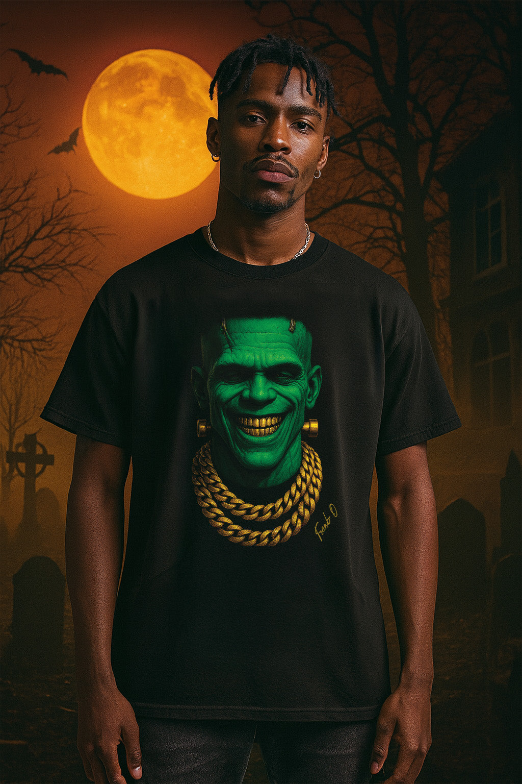 Frank-O – The Dripped-Out Monster Tee