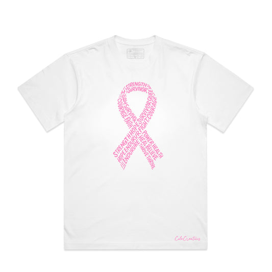 Empowerment Ribbon Breast Cancer Awareness Tee – Strength & Hope