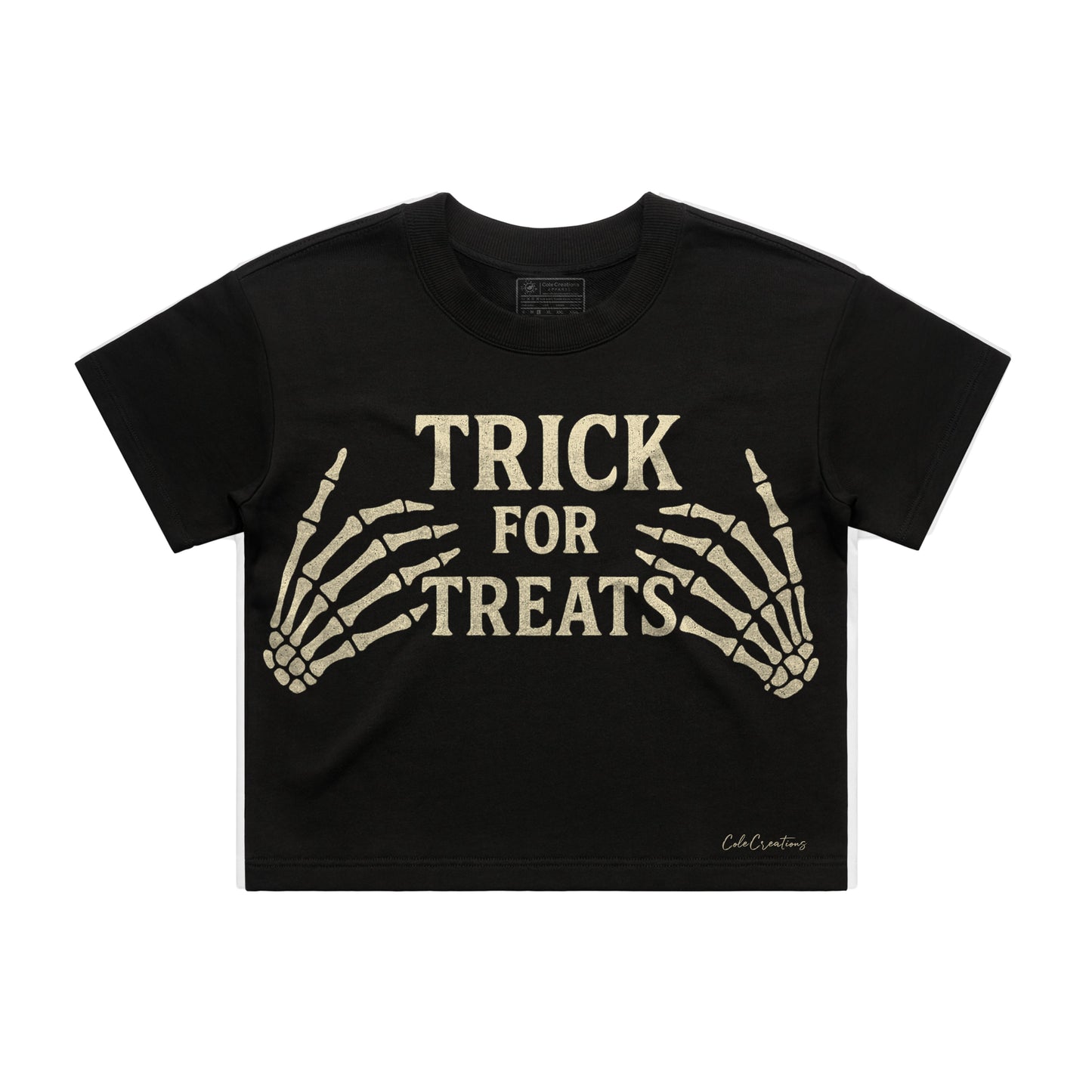 Trick for Treats | Skeleton Hands Crop Top