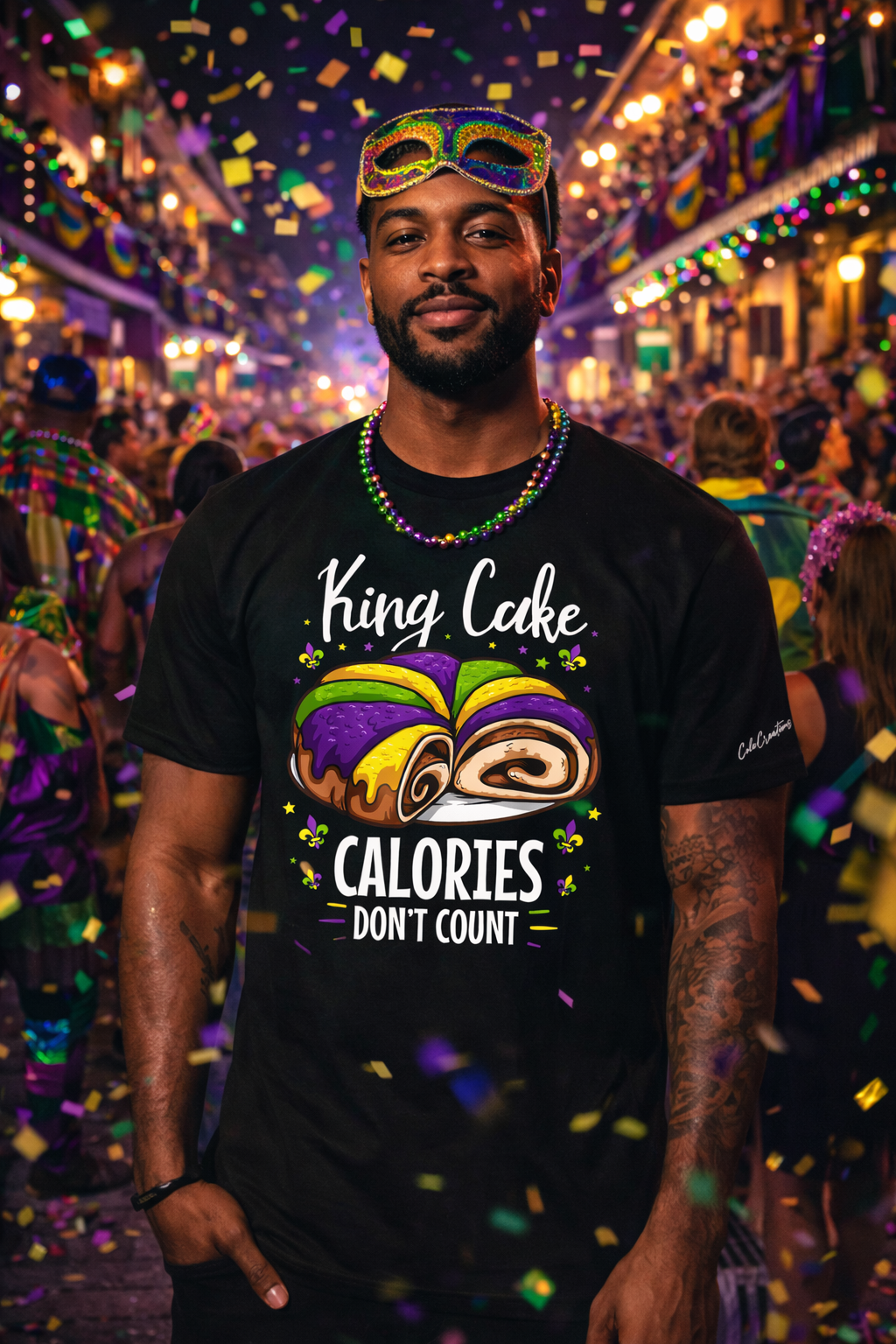 King Cake Calories Don’t Count – Mardi Gras T-Shirt