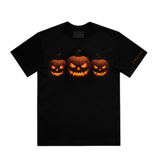 Triple Threat – Jack-O’ Lantern Halloween Tee