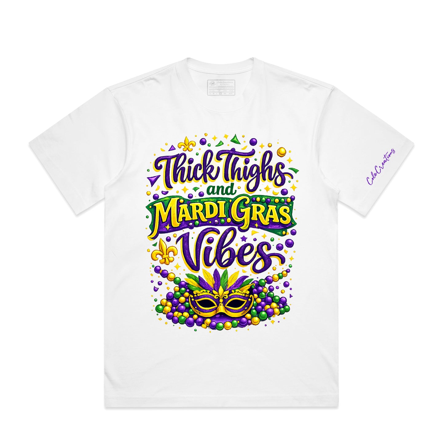 Thick Thighs and Mardi Gras Vibes T-Shirt