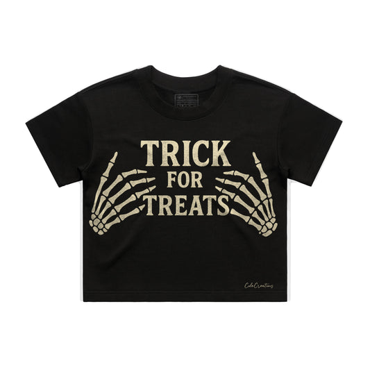 Trick for Treats | Skeleton Hands Crop Top