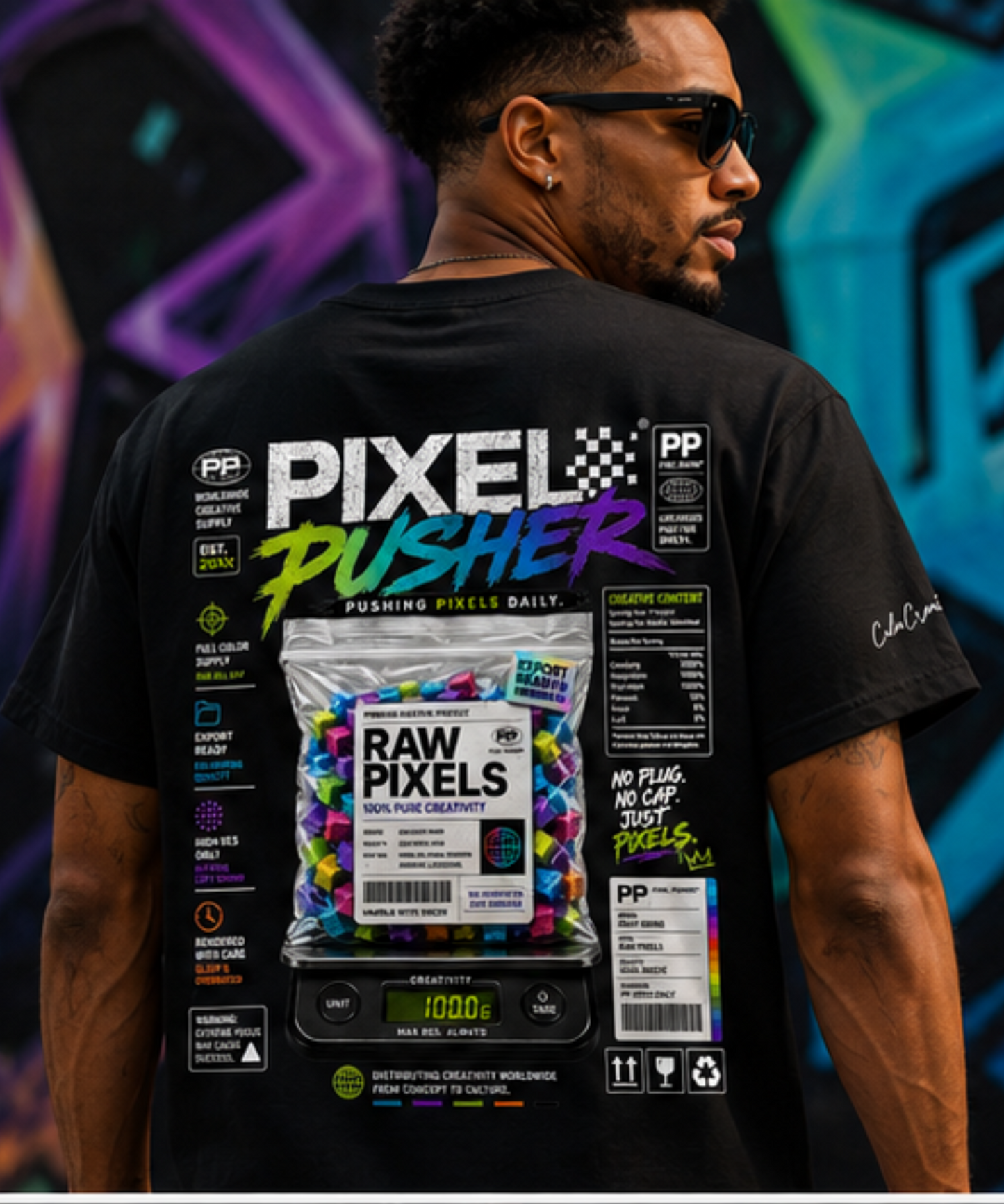 Pixel Pusher Graphic T-Shirt | Pushing Pixels Daily