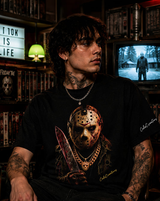 Camp Slasher Horror Graphic T-Shirt