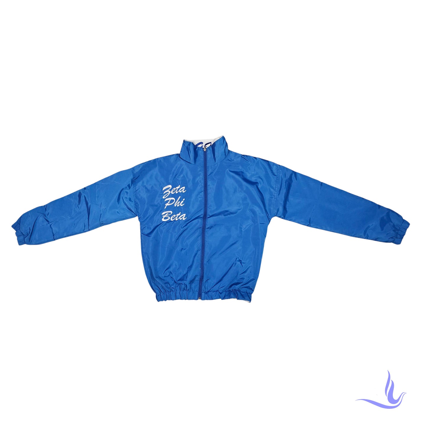 Zeta Phi Beta Reversible Windbreaker Jacket – 1920 Finer Woman Edition (Blue/White)